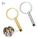 Custom Photo Keychain with Text