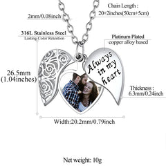 Personalized Photo Love-Heart Shape Necklace