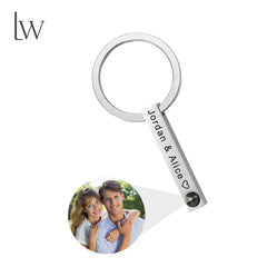 Custom Photo Keychain with Text