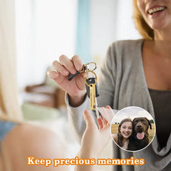 Custom Photo Keychain with Text
