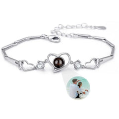 Personalized Photo Projection Heart Bracelet
