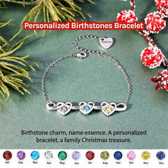 Personalized Birthstone Name Bracelet