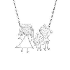 Personalized Children’s Drawing Necklace