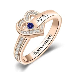 Personalized 1-8 Birthstone Rings for Women