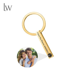 Custom Photo Keychain with Text