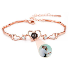 Personalized Photo Projection Heart Bracelet