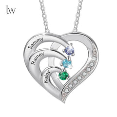 Personalized Birthstone Name Necklace for Women