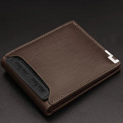 Custom Engraved PU Leather Wallet Men