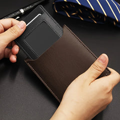 Custom Engraved PU Leather Wallet Men
