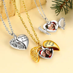 Personalized Photo Love-Heart Shape Necklace