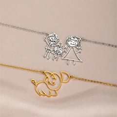 Personalized Children’s Drawing Necklace