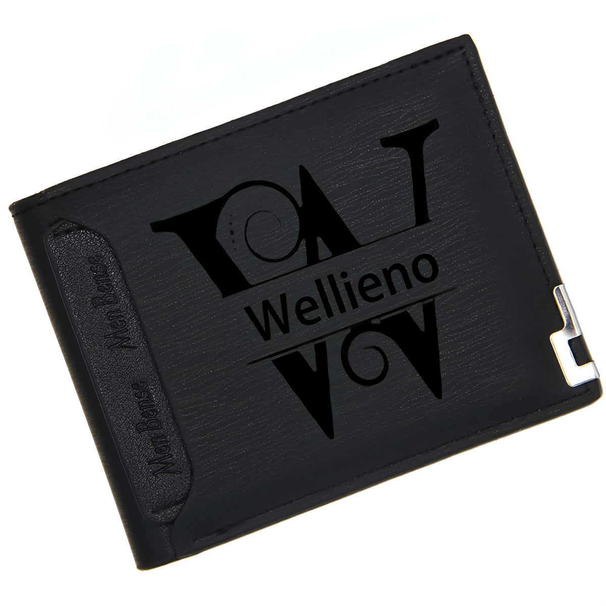 Custom Engraved PU Leather Wallet Men