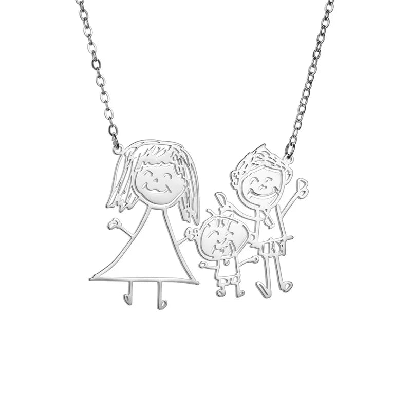 Personalized Children’s Drawing Necklace