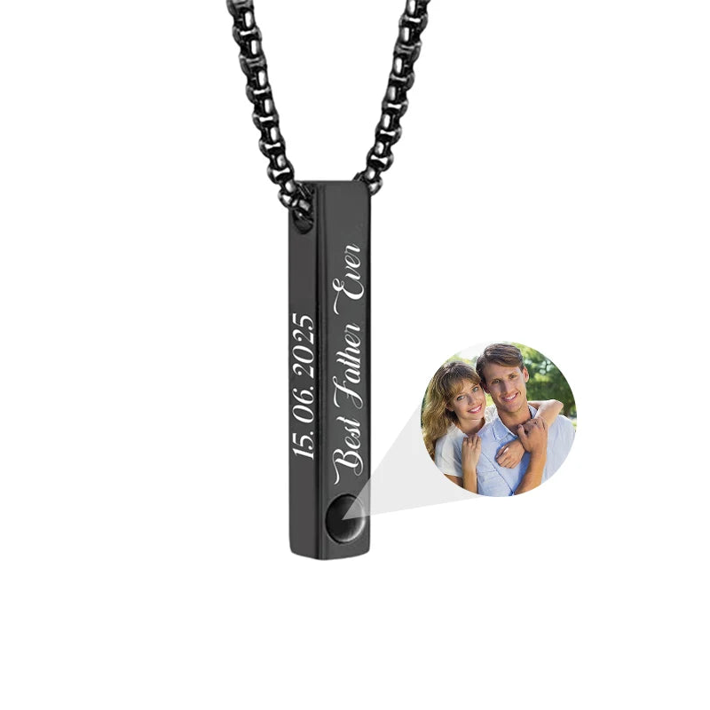Custom Photo Keychain with Text