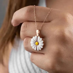 Custom Engraved Name Daisy Flower Locket Necklace