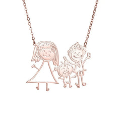 Personalized Children’s Drawing Necklace