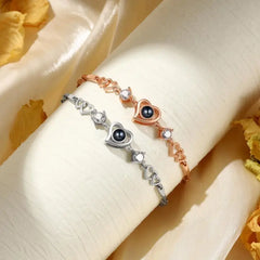 Personalized Photo Projection Heart Bracelet